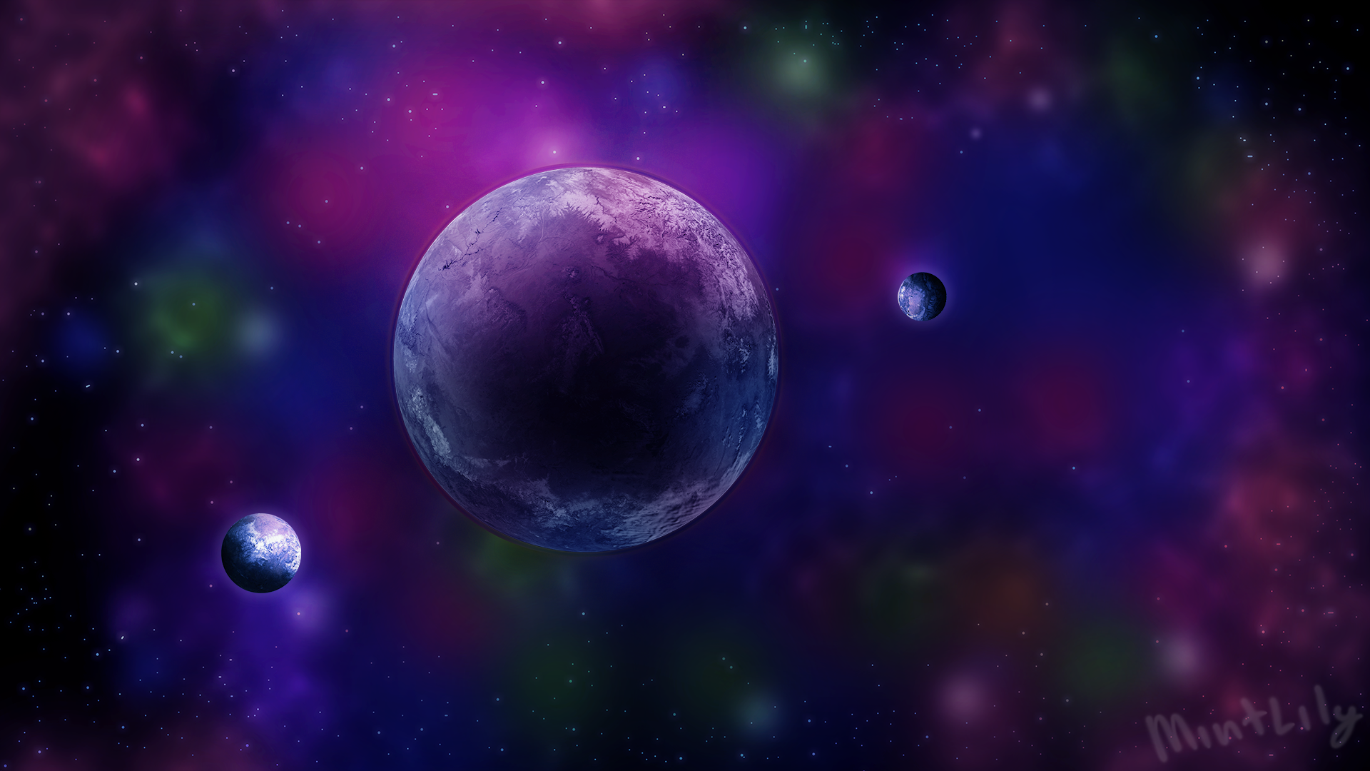 Recreated space scene originally created back in 2018. New and improved with my current skillset.